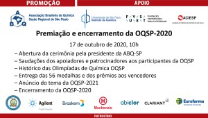 Premiação da OQSP-2020 - programa